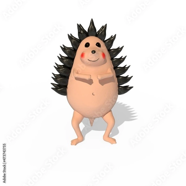 Obraz funny hedgehog illustration