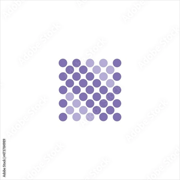 Obraz letter n logo vector template dot