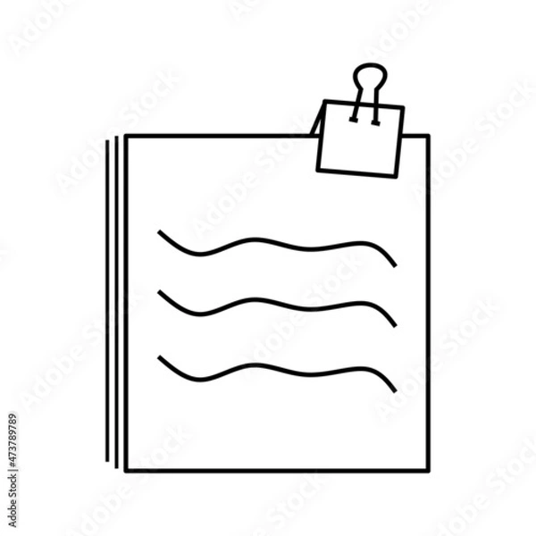 Fototapeta paper, documents, file icon with editable stroke