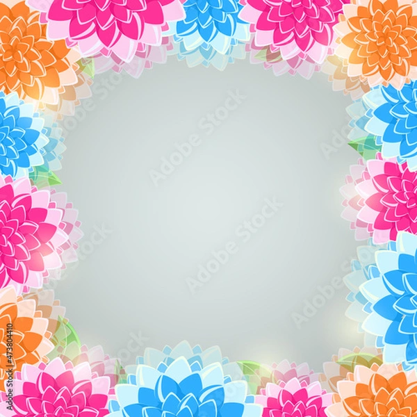 Fototapeta Vector Invitation Background with Flowers