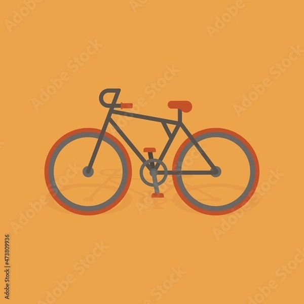Fototapeta Classic style bicycle on a colored background. Vector illustration design.