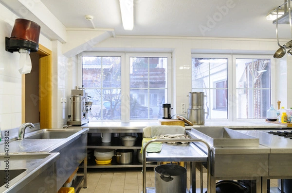 Fototapeta Kitchen in a hotel or restaurant