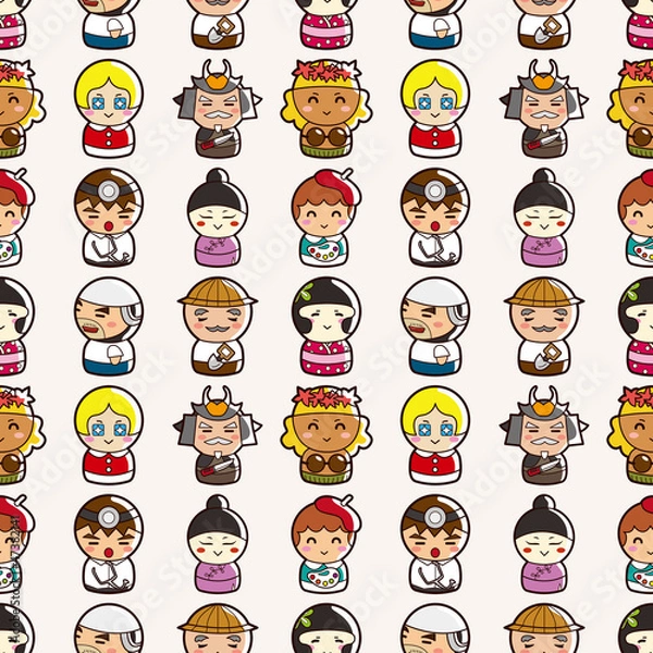 Obraz seamless people pattern