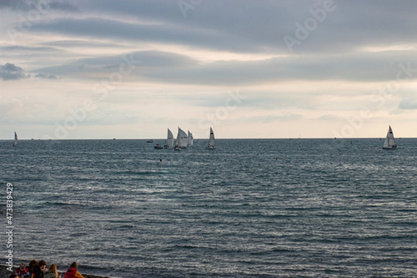 Obraz sailboat at sunset