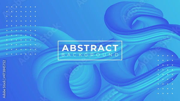 Fototapeta 3D Fluid abstract vector trendy modern background illustration design.