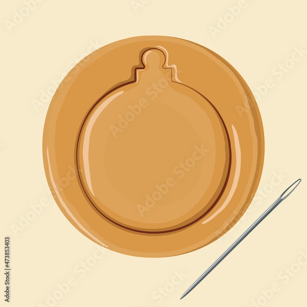 Obraz Korean dalgona honeycomb sugar cookie. Christmas bulb shape