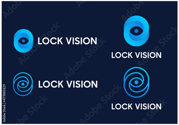 Obraz security vision logo design template