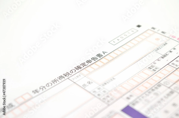 Obraz 確定申告　用紙