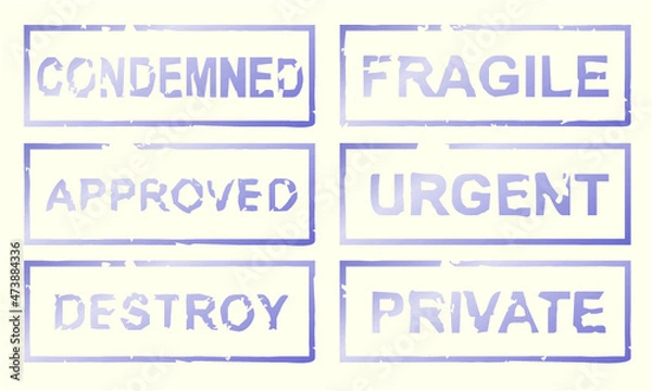 Obraz Collection of grunge rubber stamps
