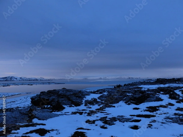 Obraz snow covered rocks