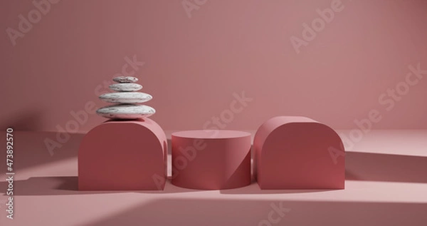 Obraz Product premium podium image for advertising ,3d rendered high quality image