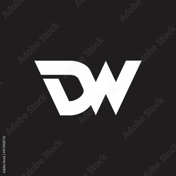 Obraz dw logo design simple and clean