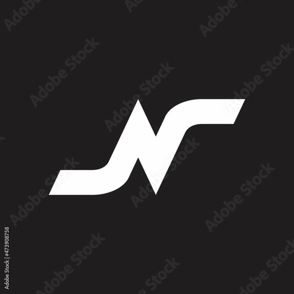 Obraz n logo design simple and clean