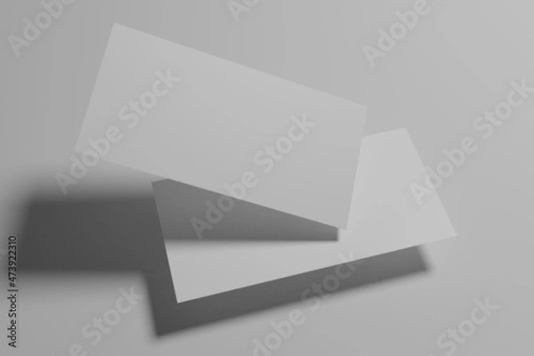 Obraz Blank invitation card, email signature, ticket, envelope paper mockup