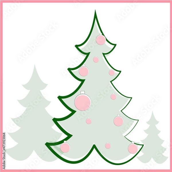 Obraz illustrations dedicated to winter holidays