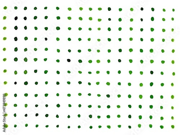 Fototapeta 緑のドット規則的水彩