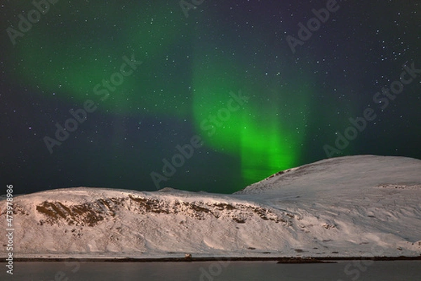 Obraz aurora borealis in the mountains