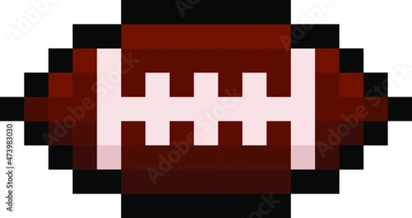 Obraz Pixel 8 bit American Football - vector, isolated