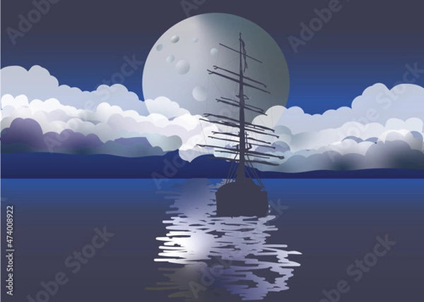Obraz ship in the sea