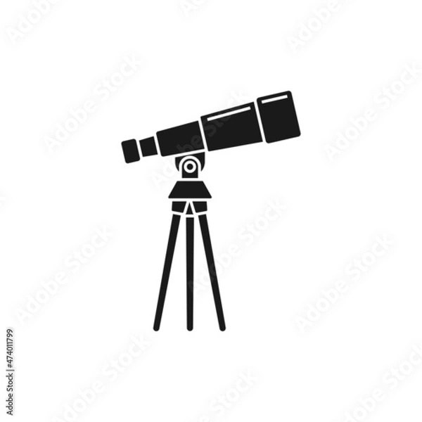 Fototapeta telescope icon design template vector isolated illustration