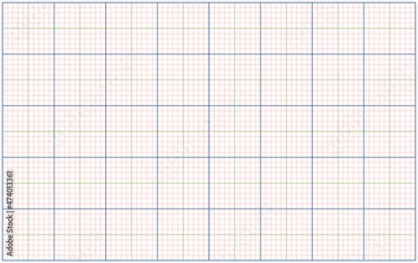 Obraz Grid line size 1000 pixels used in engineering drawings.