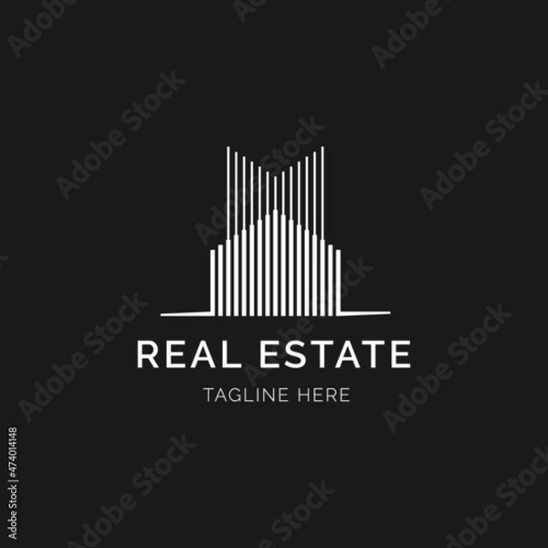 Obraz Real estate logo line