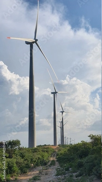 Obraz wind turbine in the wind