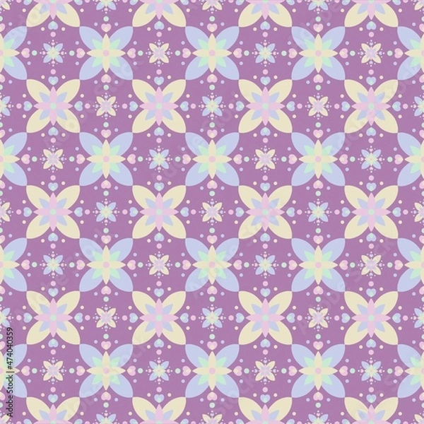Fototapeta Abstract Floral Seamless Repeat Pattern