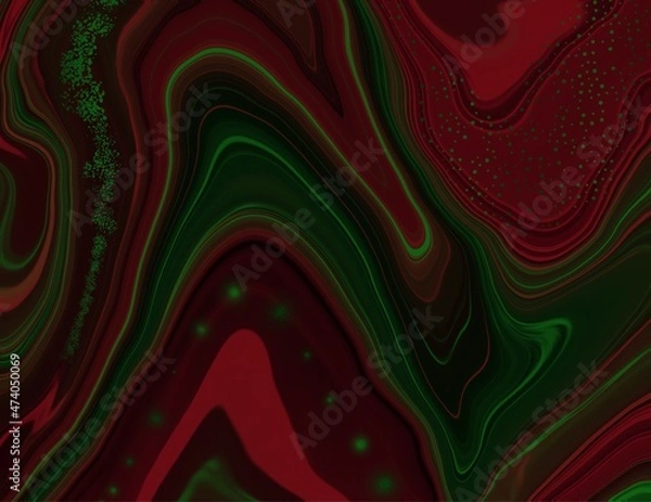 Fototapeta Christmas Liquid Marble Background Texture