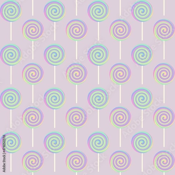 Fototapeta Lollipop Seamless Repeat Pattern