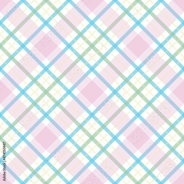 Fototapeta Pastel Plaid Seamless Repeat Pattern