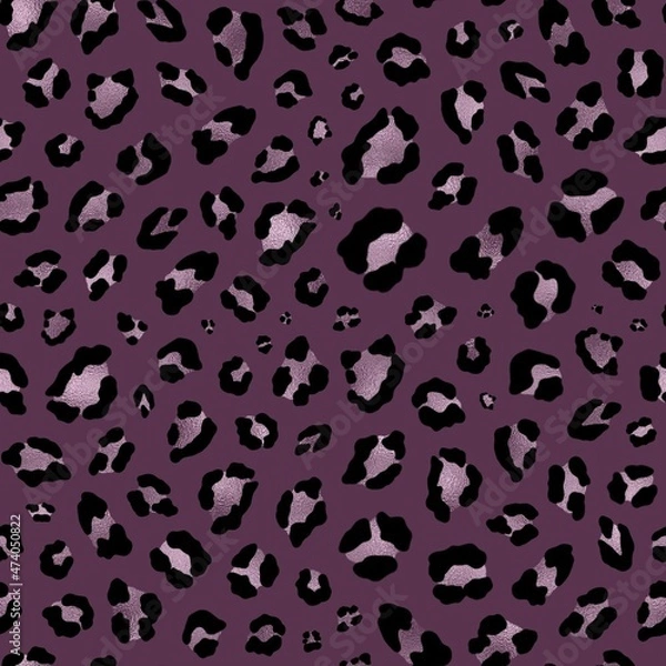 Fototapeta Rose Gold Leopard Seamless Repeat Pattern