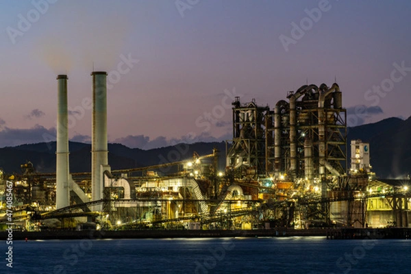 Obraz [山口県]周南市の工場夜景