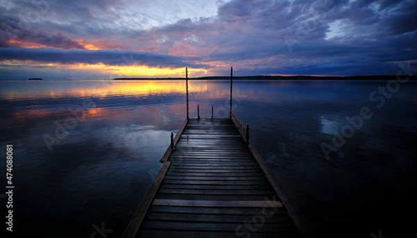 Obraz sunset on the pier