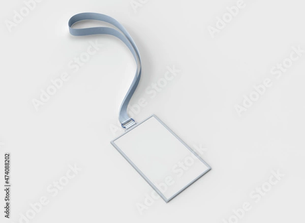 Obraz 3d Minimal ID Holder Mockup