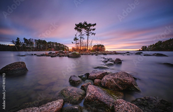 Obraz long exposure sunset at the beach