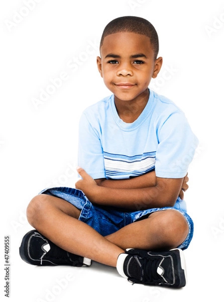 Obraz Sitting boy smiling