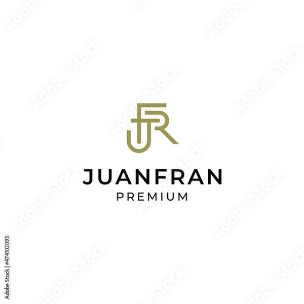 Obraz JFR logo vector icon illustration simple style for your business