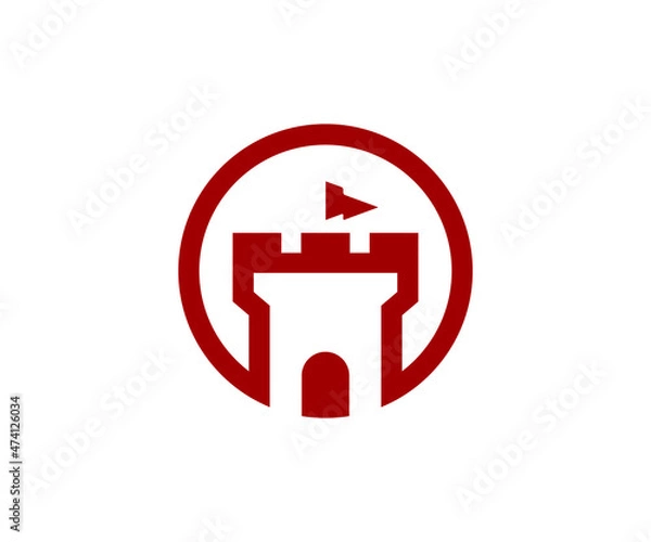 Fototapeta Minimal Castle Logo 