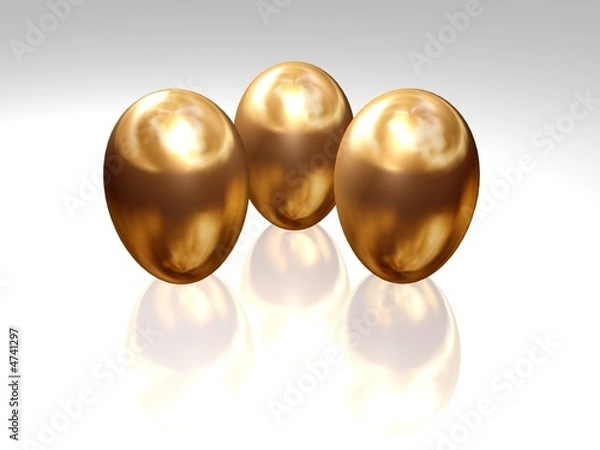 Obraz Three Cute Golden Eggs