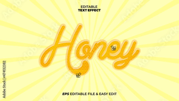 Obraz Honey Bee Editable Text Effect