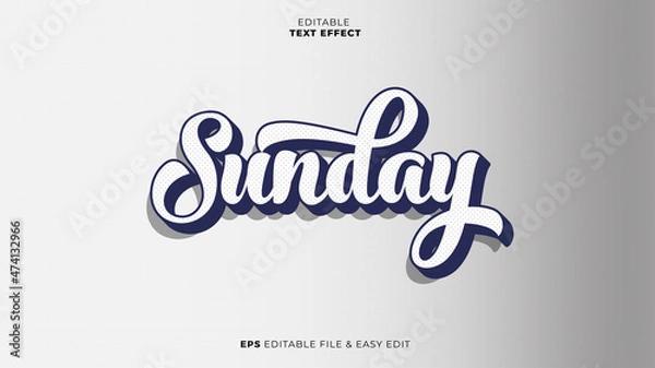 Obraz Sunday Best Editable Text Effects