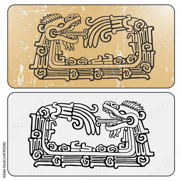 Obraz Maya snake Quetzalcoatl ouroboros