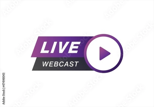 Fototapeta webcast label graphic design element