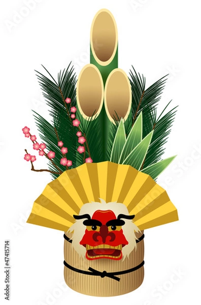 Fototapeta 新年　お正月　門松