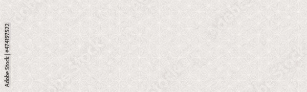 Obraz 麻の葉模様の透かしがある和紙、和柄バナー背景素材