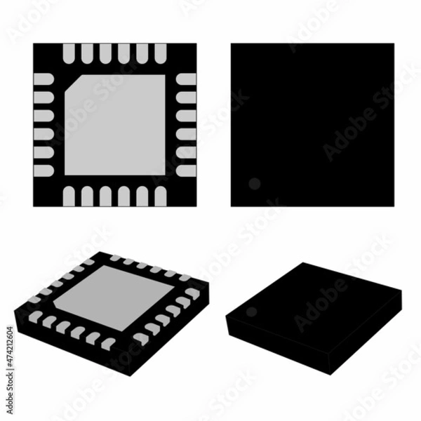 Obraz Vector IC QFN sample product images.
