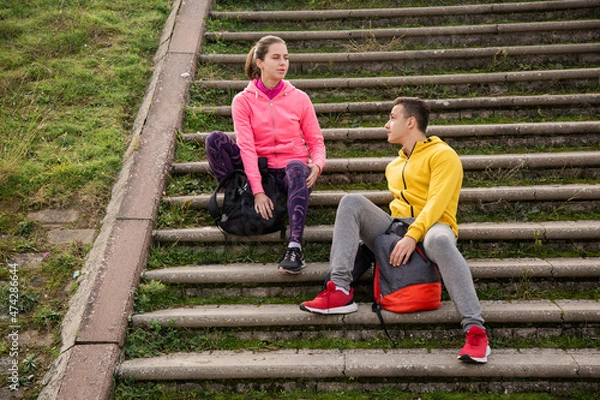 Obraz Sitting and taking a break