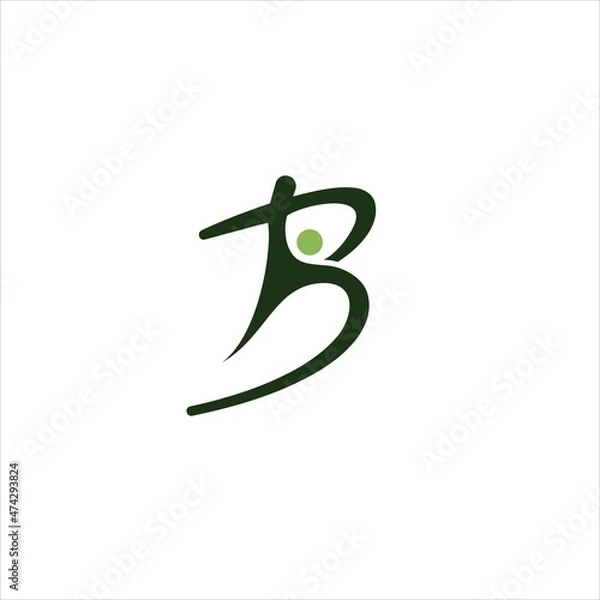 Obraz letter b logo vector template fit