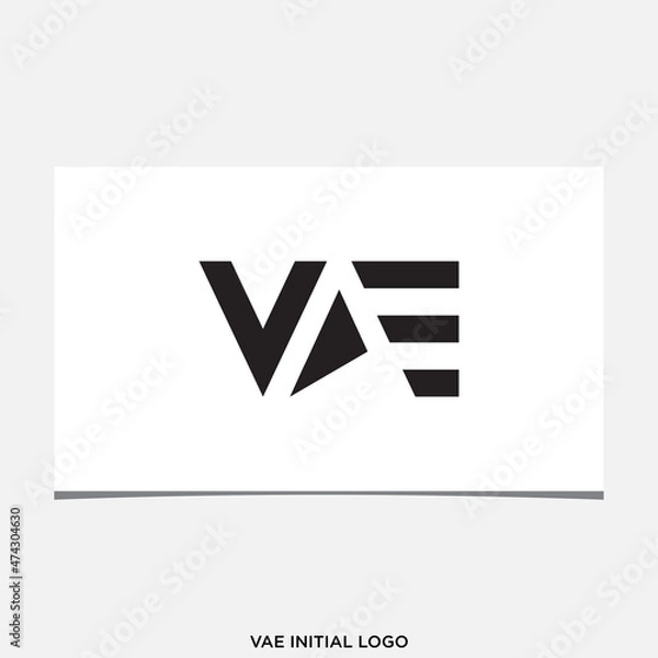 Obraz VAE INITIAL LOGO DESIGN VECTOR